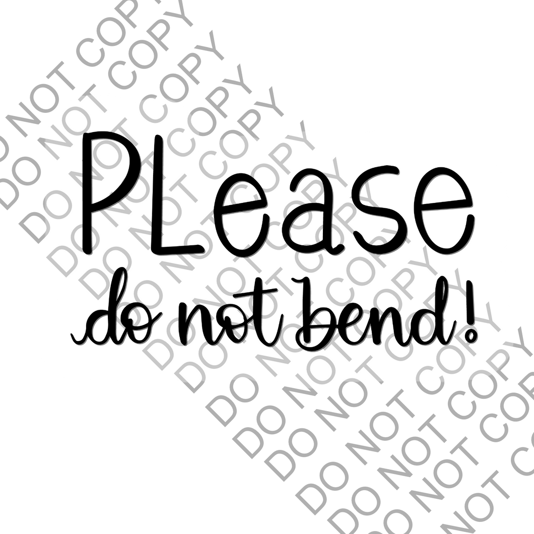 Please do not bend Packaging Sticker Small Business Label