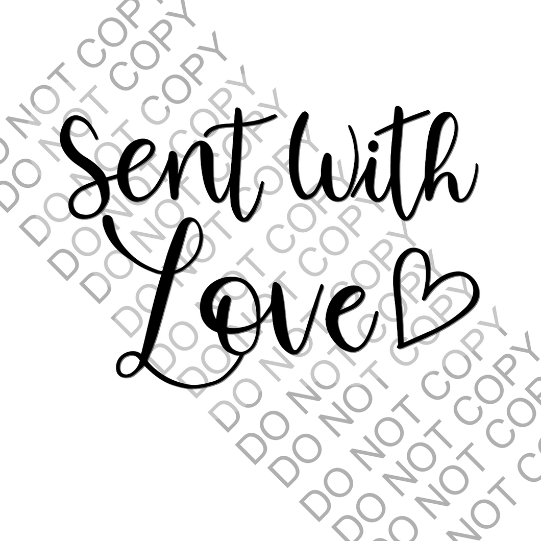 Sent with Love Packaging Sticker Small Business Label