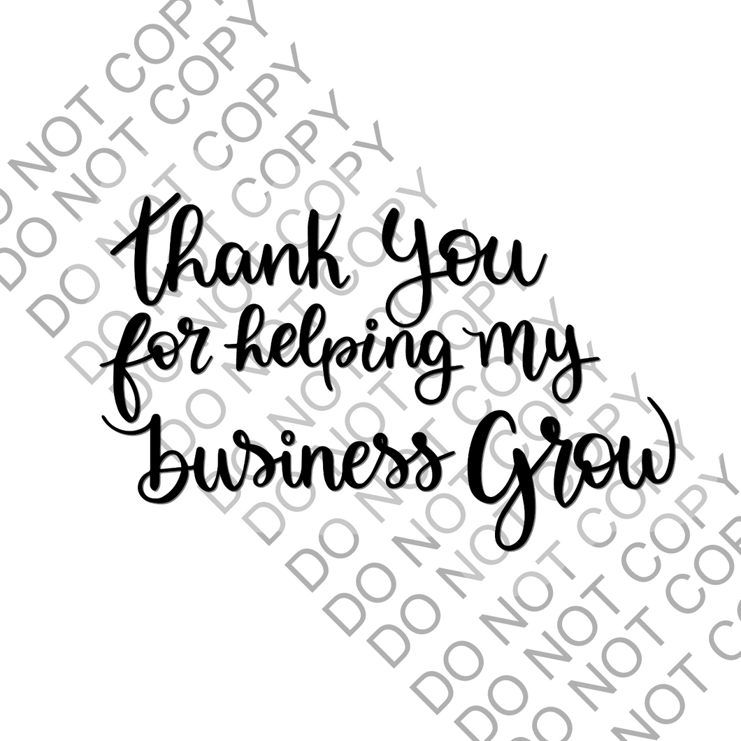 Thank you for helping my business grow packaging Sticker Small Business Label