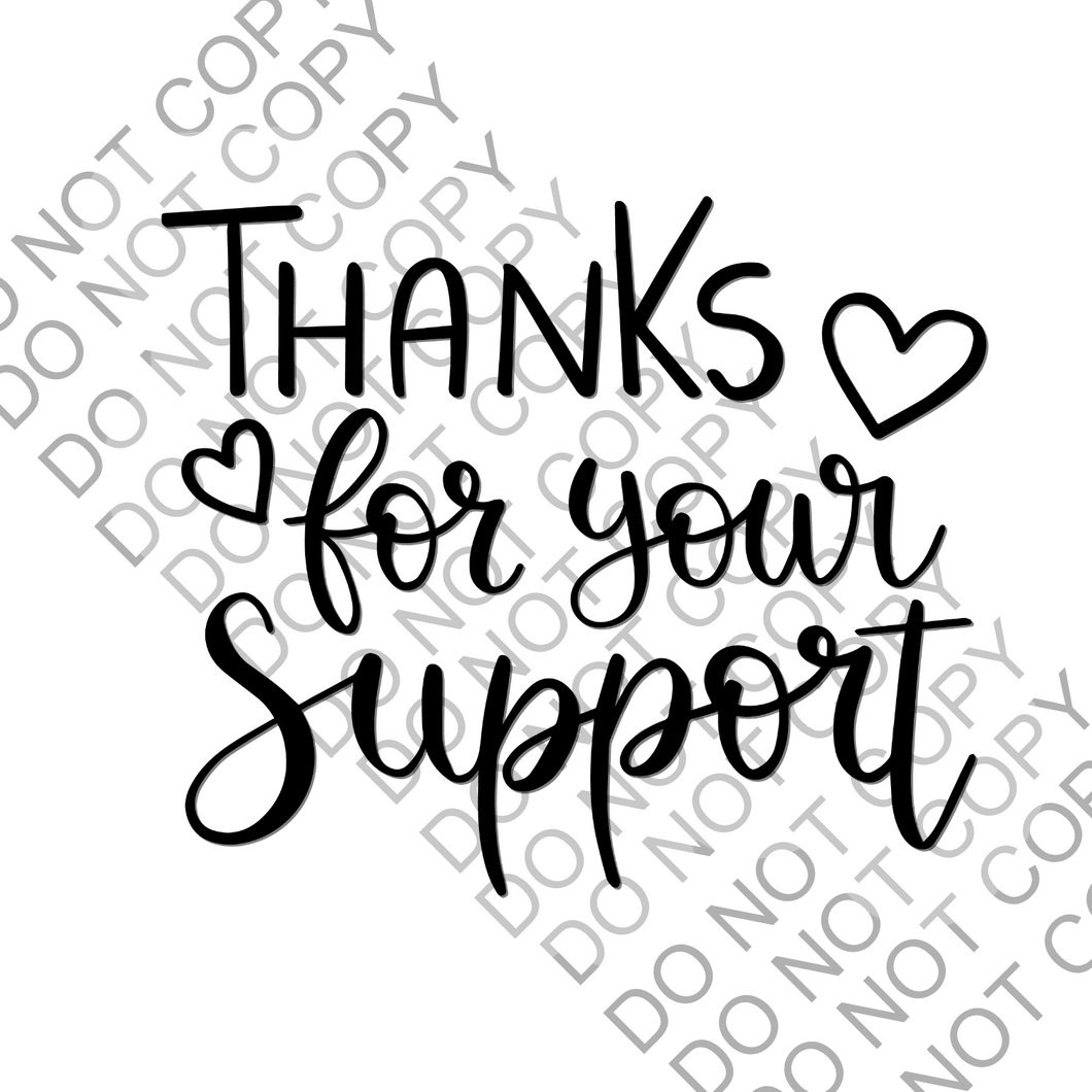 Thanks for your support packaging Sticker Small Business Label
