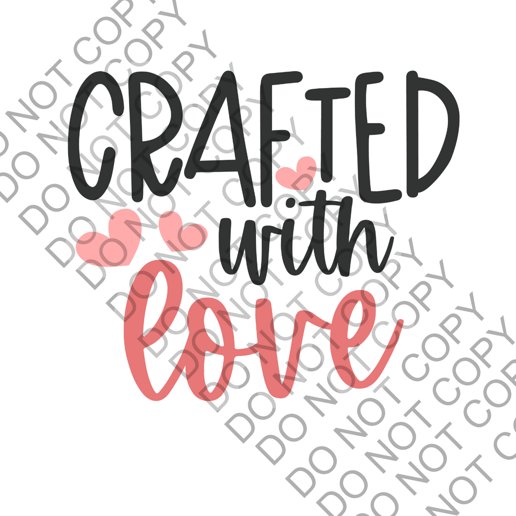 Crafted with Love packaging Sticker Small Business Label