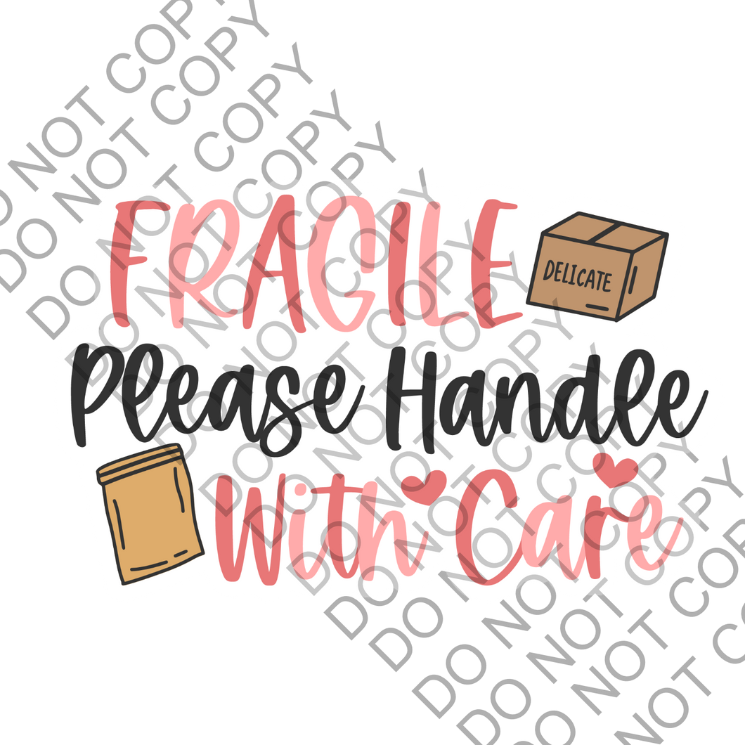 Fragile please handle with care boxes packaging Sticker Small Business Label