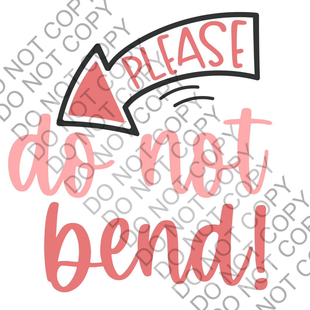 Please do not Bend Arrow packaging Sticker Small Business Label