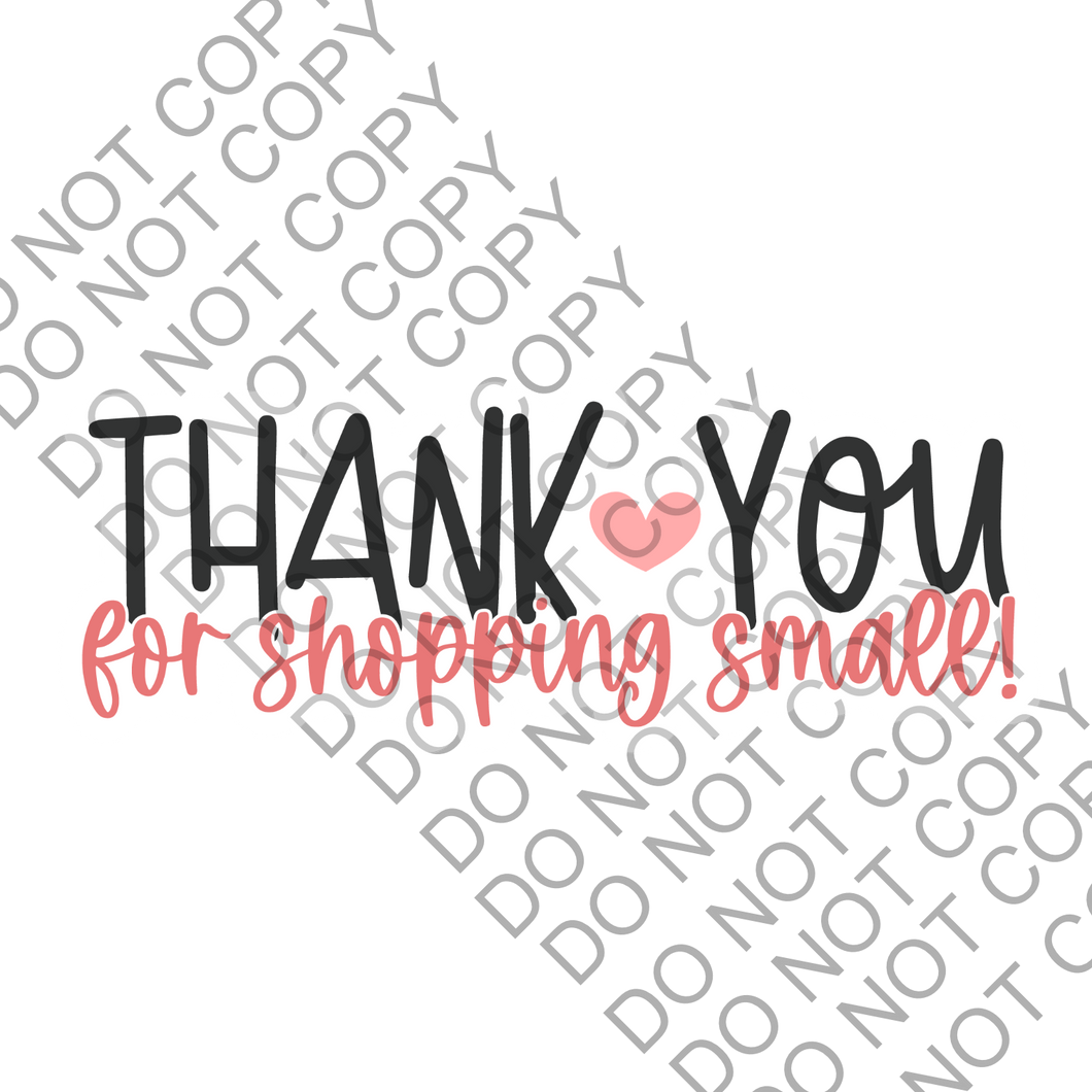 Thank you for shopping small packaging Sticker Small Business Label