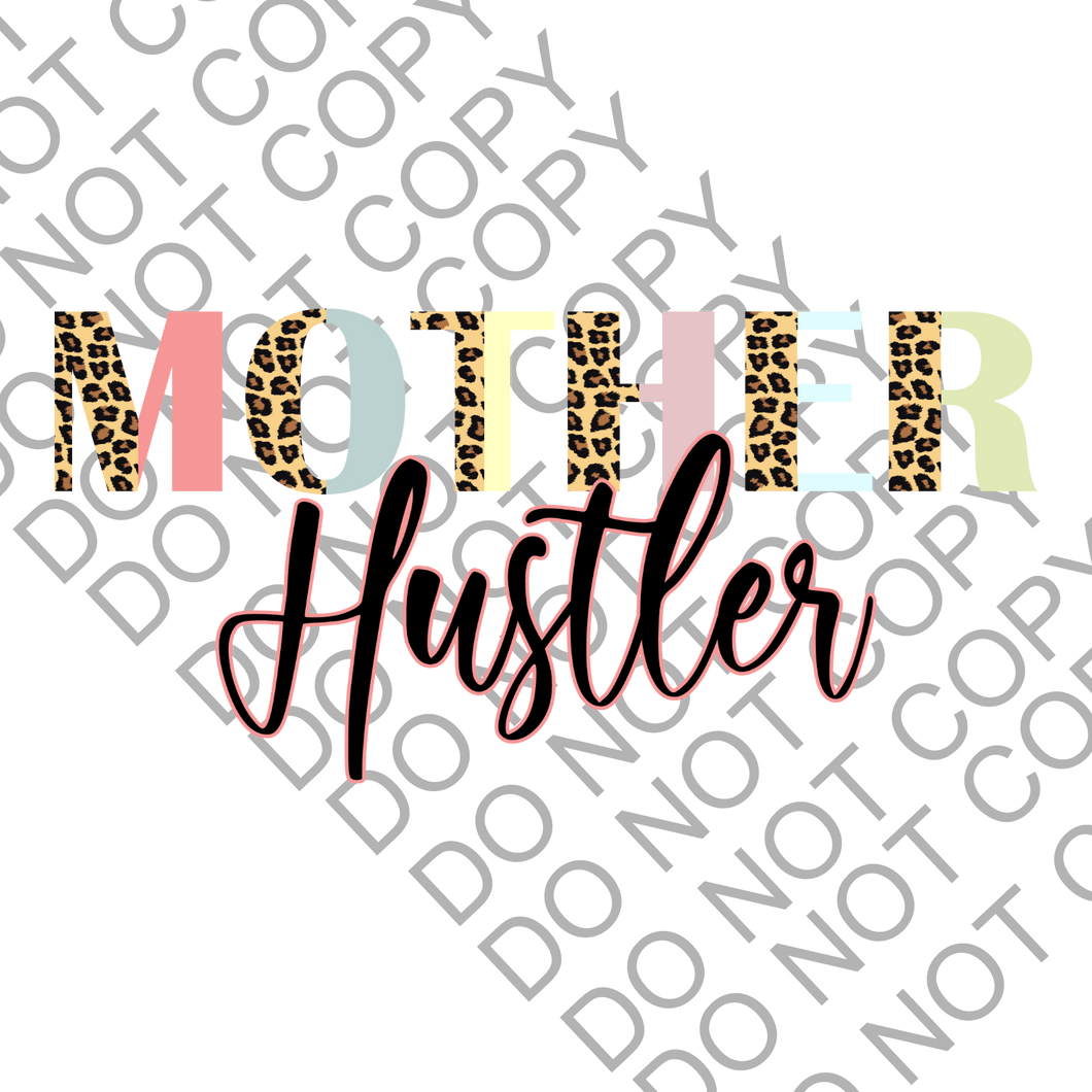 Mother Hustler AF Adult Humor Clear Cast Sticker