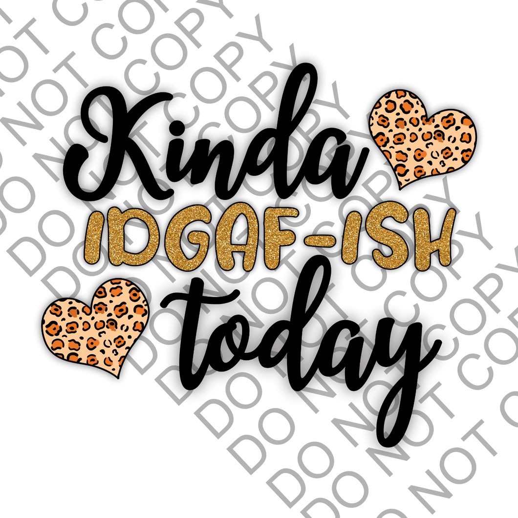 Feeling Kinda IDGAFish Adult Humor Clear Cast Sticker