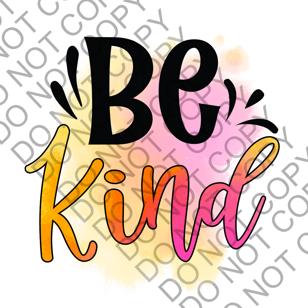 Be Kind Positivity Empowering Clear Cast Sticker