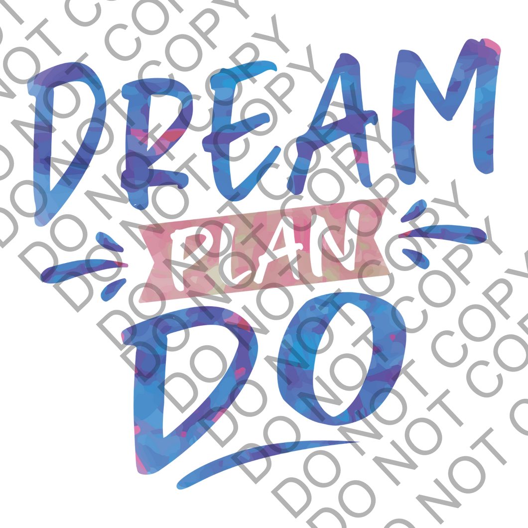 Dream Plan Do Positivity Empowering Clear Cast Sticker