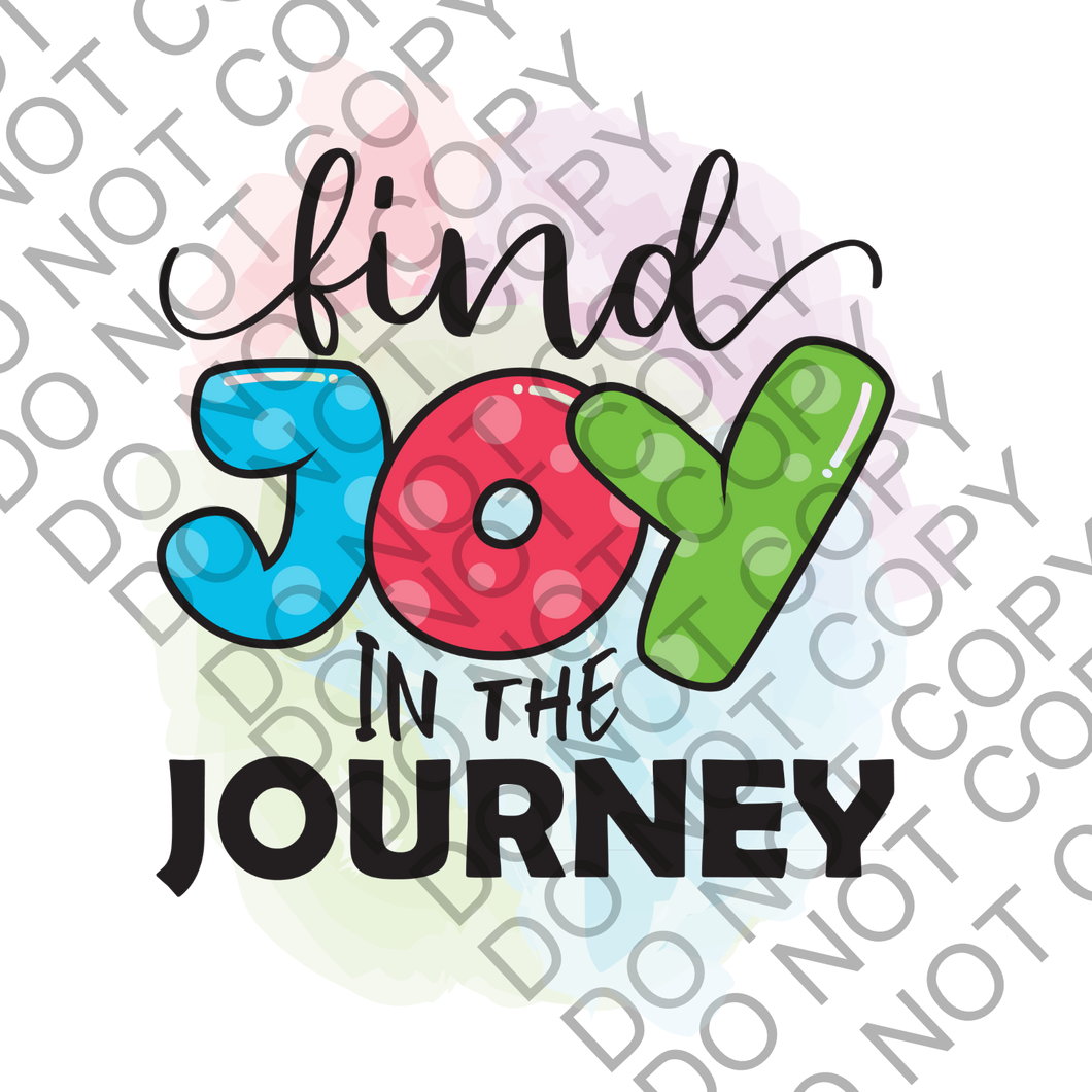 Find joy in the journey Clear Cast Sticker