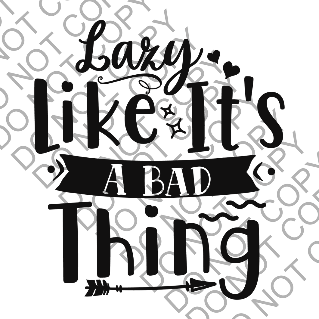 Lazy like it’s a bad thing Clear Cast Sticker