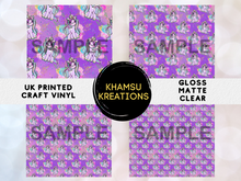 Load image into Gallery viewer, Angry Purple Unicorn Pattern Printed Vinyl UK Permanent Craft Tumbler

