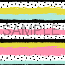 Load image into Gallery viewer, Pastel Stripes Lines and Spots Pattern Printed Vinyl UK Permanent Craft Tumbler
