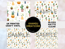 Load image into Gallery viewer, House Plants Potted  Boho Floral Plants Pattern Printed Vinyl UK Permanent Craft Tumbler
