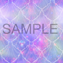Load image into Gallery viewer, Shell Mermaid Scales Lilac Opal pattern Printed Vinyl UK Permanent Craft Tumbler
