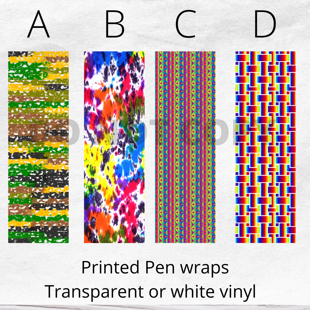 Patterned  Pen Wrap Printed Pattern Vinyl UK