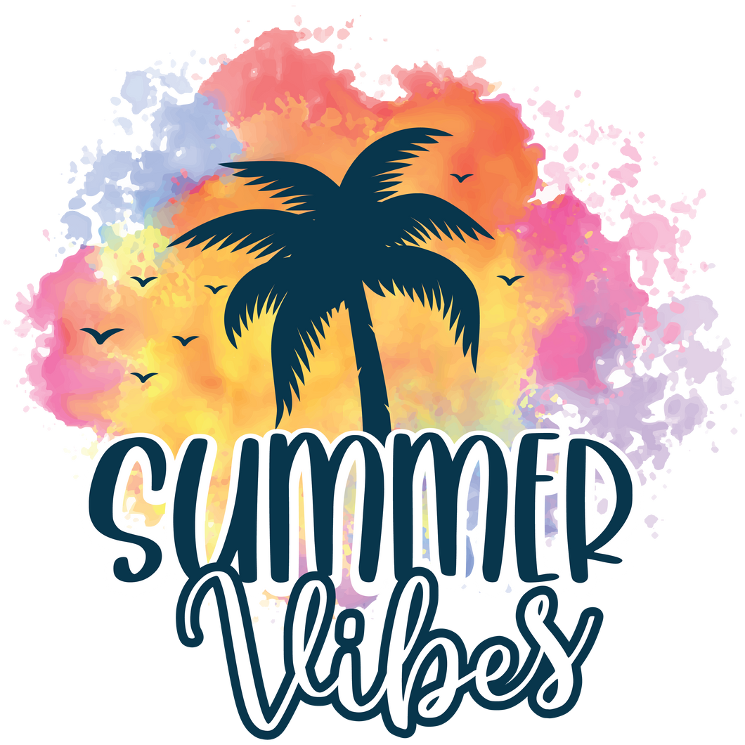 Summer Vibes Clear Cast Sticker