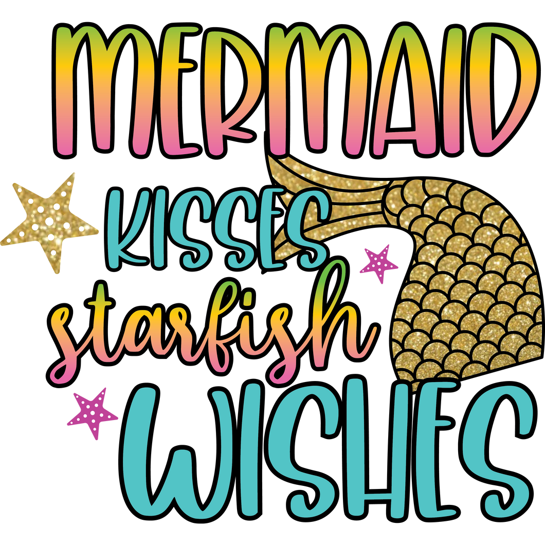 Mermaid Kisses Summer Clear Cast Sticker