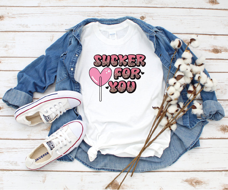 Cute Valentines day Love Shirt, Sucker for you Shirt, Valentines Day shirt, Womens Valentine Gift, Valentines Apparel, Sweet Shirt