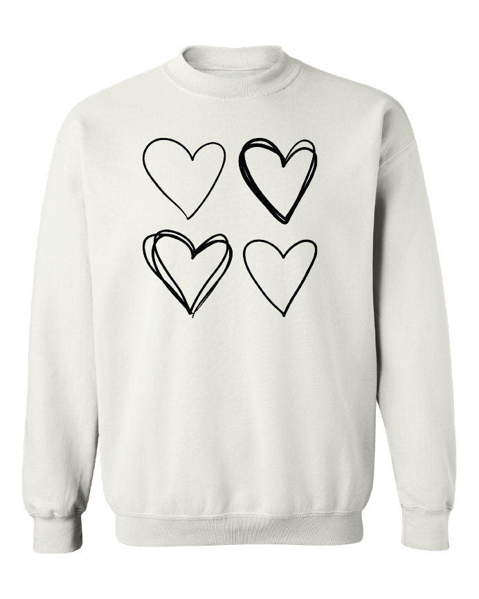 Heart Jumper Cute Valentines day Jumper  Love Sweatshirt, Valentines Day Sweater, Valentine Gift, Gift for Girl