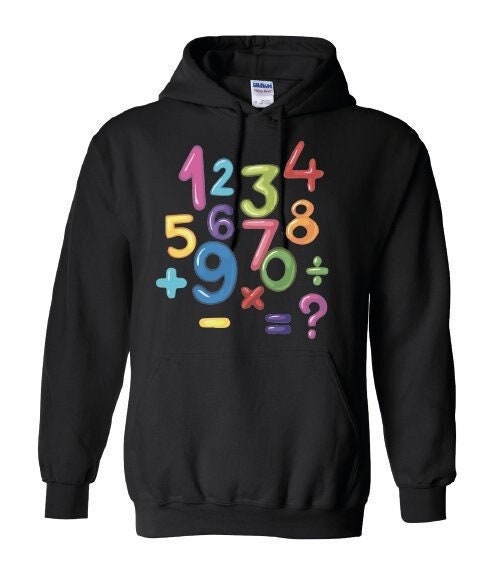 Numbers day hoodie Maths day hoody Hooded Kids Boys Girls Colourful Number Day Maths Symbols School Charity Day Feb 4th 2022 Hooded Jumper