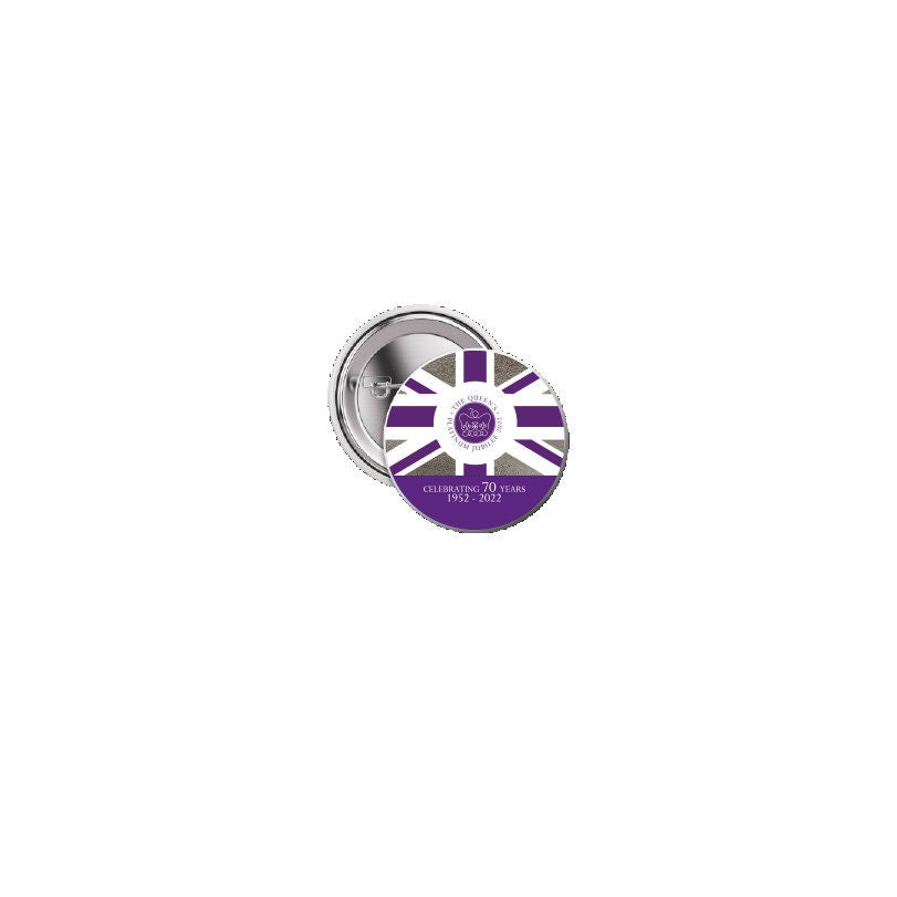 The Queens Platinum Jubilee 2022 Mini Small Badge / Metal Pin Back / Union Jack / Jubilee 2022 Queens Jubilee Badge Pin Badge