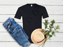 Load image into Gallery viewer, Hearts Tshirt Love Shirt, Love Is All You Need Shirt, Valentines Day shirt, Womens Valentine Gift, Valentines 2022, Plain Hearts top
