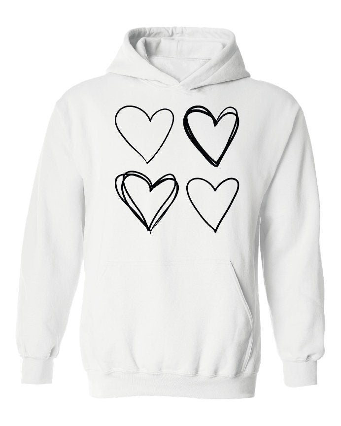 Hearts Jumper Valentines day hoodie, Cute Valentines Day hoody, Valentines day Gift for Girlfriend, Sweet Valentines day gift for her bae