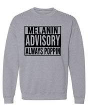 Load image into Gallery viewer, Melanin poppin Jumper, Melanin Queen Top, Black Pride Jumper, african american Top, black empowerment, black excellence, afro jumper sweater
